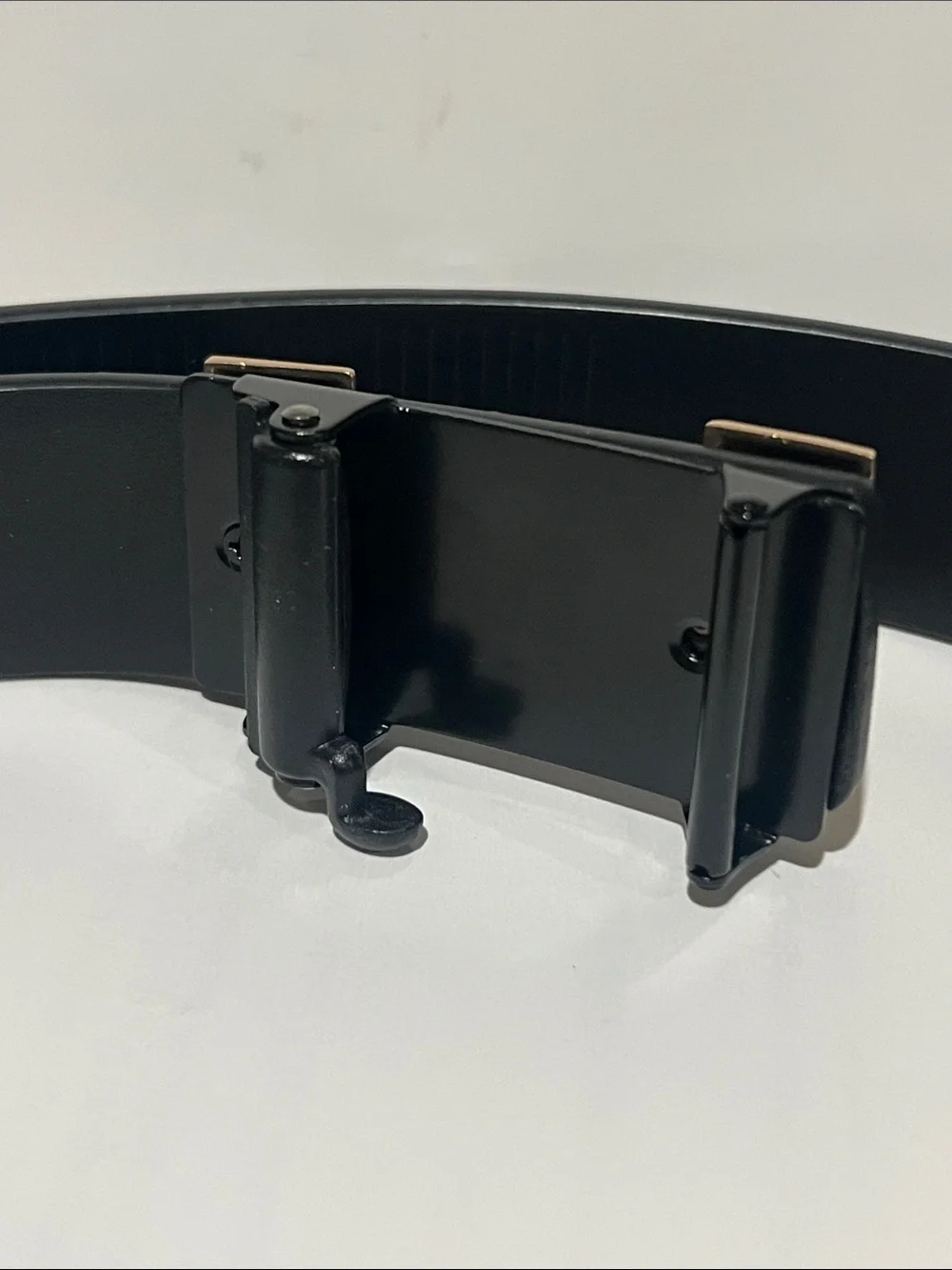 Hermes Black Leather Belt with Gold H Buckle